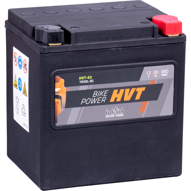 Landport (LP) HVT-2 Harley accu AGM 12 volt 30 ah (MH HVT-2) met de + rechts voor