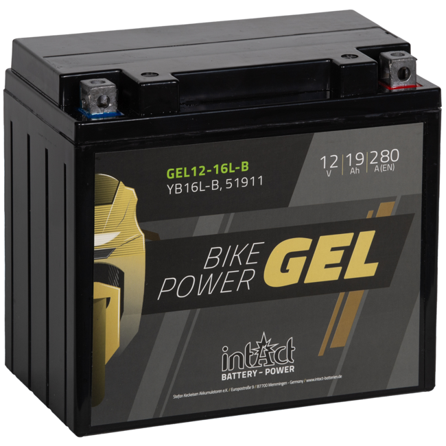 Landport (LP) GB16L-B motor GEL accu 12 volt 19,0 ah (51911 - MG LB16-3)