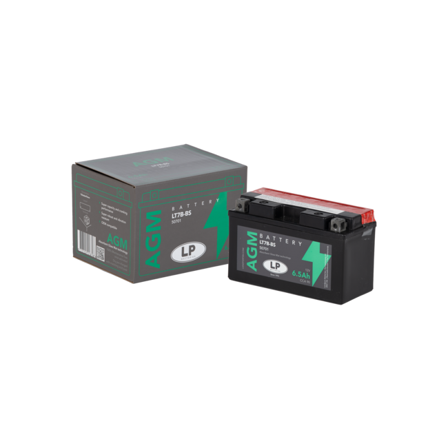 Landport (LP) LT7B-BS 12 volt 6,5 ah AGM motor accu (50701 - YT7B-BS)