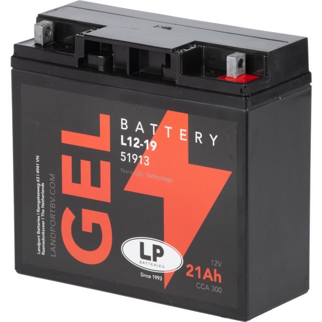 Landport (LP) L12-19 motor GEL accu 12 volt 21,0 ah (51913 - G12-19)