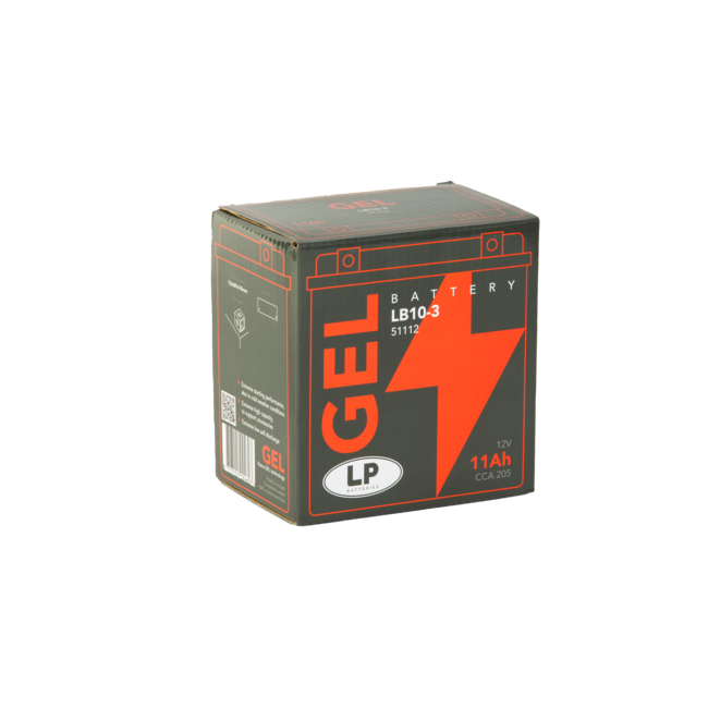 Landport (LP) LB10-3 motor GEL accu 12 volt 11,0 ah (51112 - GB10L-A2)
