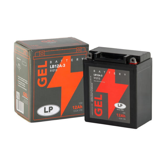 Landport (LP) LB12A-3 motor GEL accu 12 volt 12,0 ah (51213 - GB12AL-A)