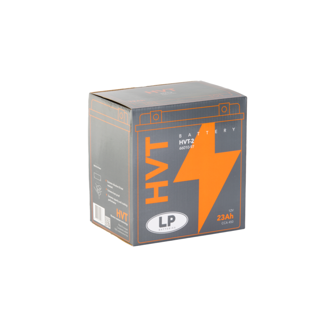 Landport (LP) HVT-2 Harley accu AGM 12 volt 30 ah (MH HVT-2) met de + rechts voor