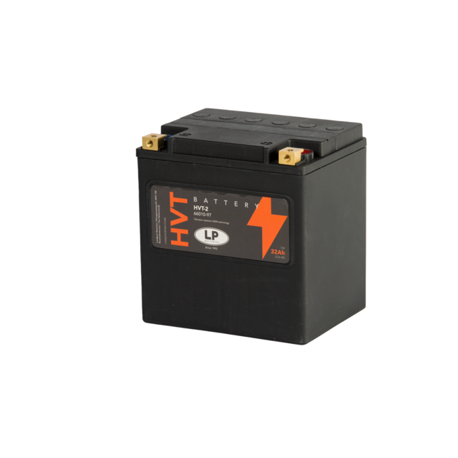 Landport (LP) HVT-2 Harley accu AGM 12 volt 30 ah (MH HVT-2) met de + rechts voor