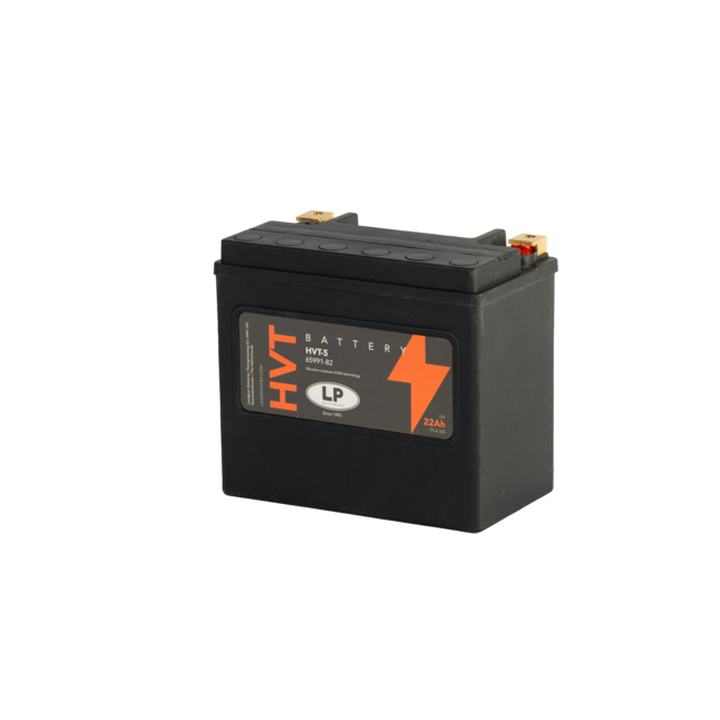 Landport (LP) HVT-5 Harley accu AGM 12 volt 22 ah (MH HVT-5) met de + links voor