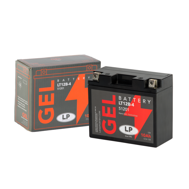 Landport (LP) LT12B-4 motor GEL accu 12 volt 10,0 ah (51201 - GT12B-4)