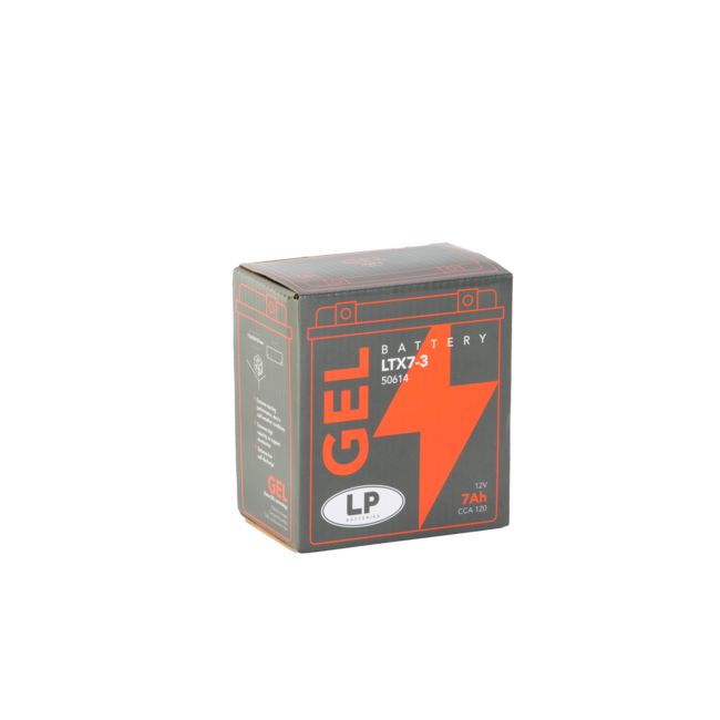 Landport (LP) LTX7-3 motor GEL accu 12 volt 7,0 ah (50614 - GTX7-3)
