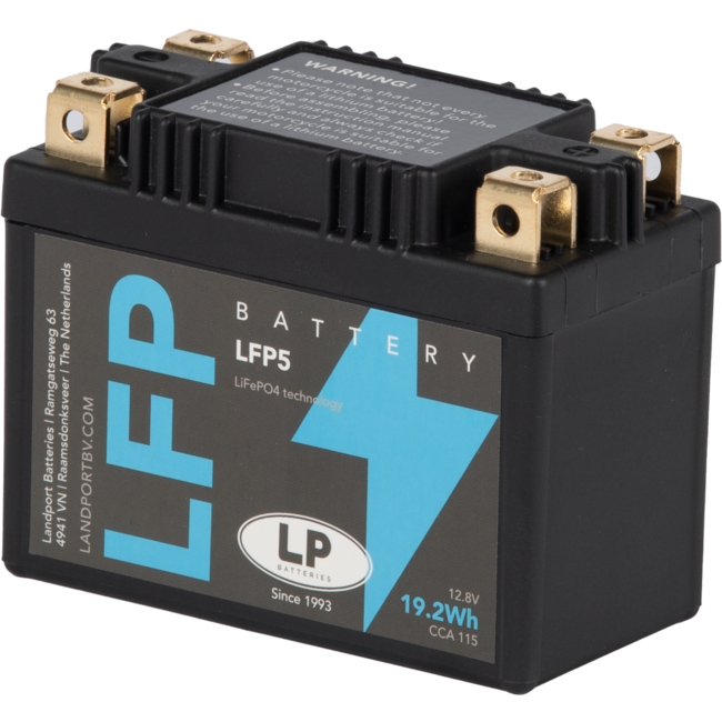 Landport (LP) LFP5 12 volt 19,2 Wh ﻿Lithium LiFePO4 accu