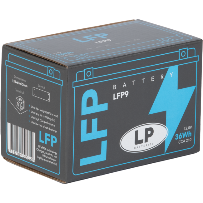 Landport (LP) LFP9 12 volt 36.0 Wh ﻿Lithium LiFePO4 accu
