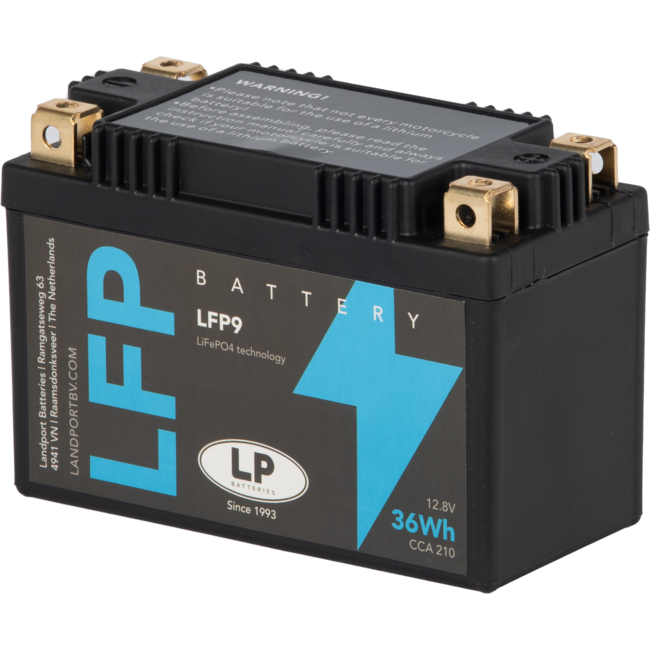 Landport (LP) LFP9 12 volt 36.0 Wh ﻿Lithium LiFePO4 accu