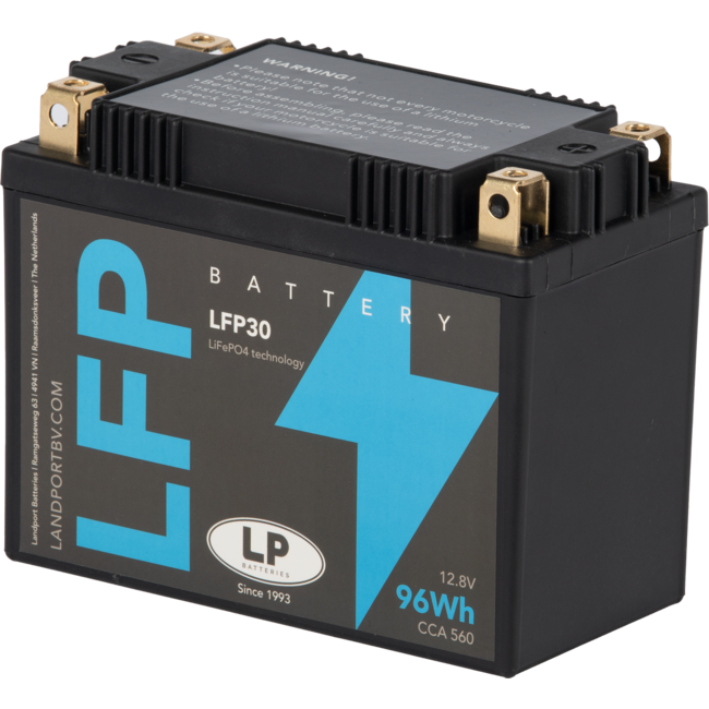 Landport (LP) LFP30 12 volt 96,0 Wh ﻿Lithium LiFePO4 accu