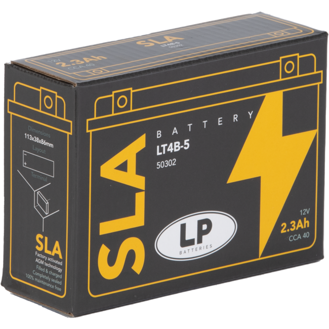 Landport (LP) SLA LT4B-5 motor accu 12 volt 2,3 ah (50302 - YT4B-5)