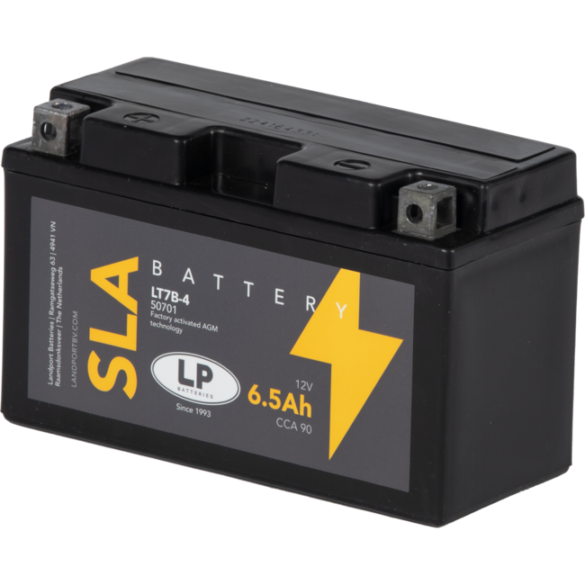 Landport (LP) SLA LT7B-4 Motor accu 12 volt 6,5 ah (50701 - YT7B-4)