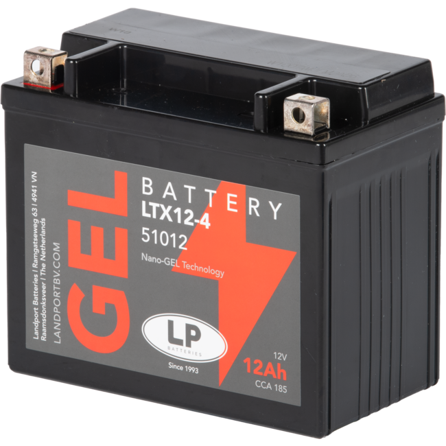 Landport (LP) LTX12-4 motor GEL accu 12 volt 12,0 ah (51012 - GTX12-4)