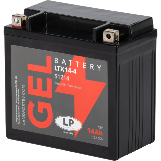 Landport (LP) LTX14-4 motor GEL accu 12 volt 14,0 ah (51214 - GTX14-4)
