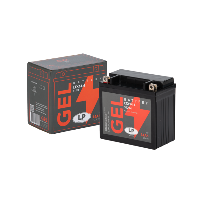 Landport (LP) LTX14-4 motor GEL accu 12 volt 14,0 ah (51214 - GTX14-4)