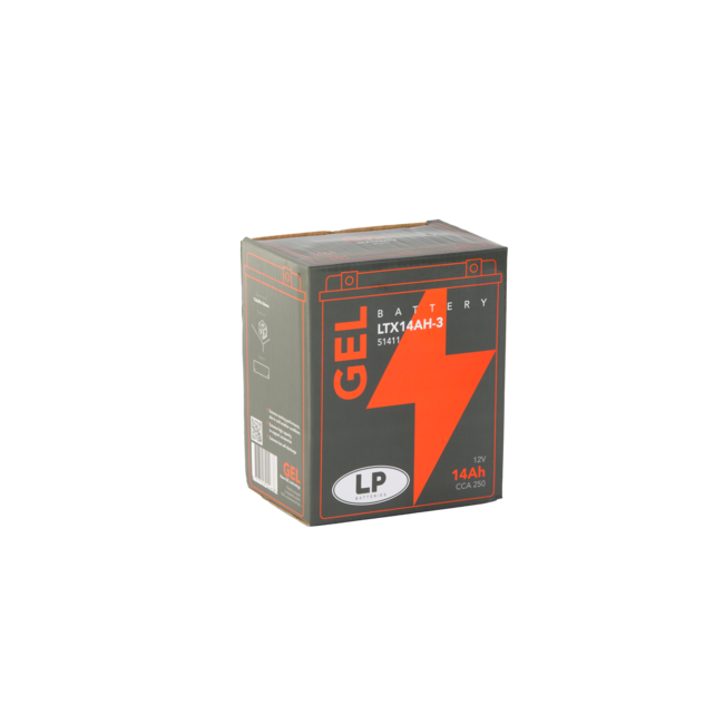 Landport (LP) LTX14AH-3 motor GEL accu 12 volt 14,0 ah (51411 - GB14L-A2)