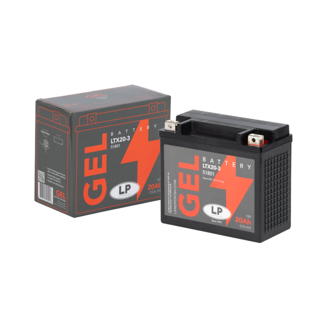 Landport (LP) LTX20-3 motor GEL accu 12 volt 20,0 ah (51801 - GTX20-3)