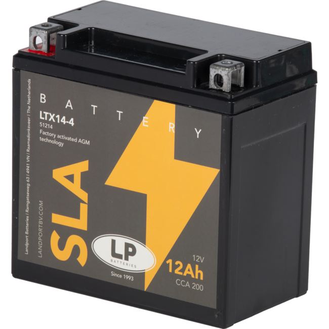 Landport (LP) SLA LTX14-4 Motor accu 12 volt 12,0 ah (51214 - YTX14-4)