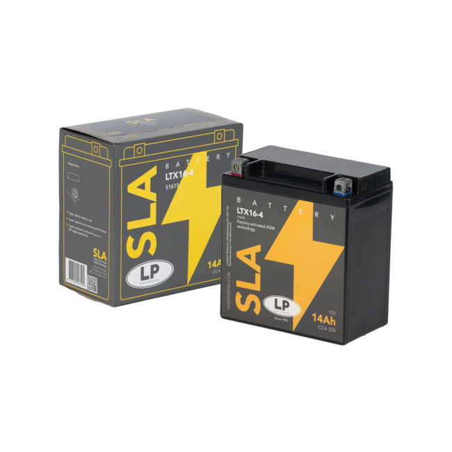 Landport (LP) SLA LTX16-4 motor accu 12 volt 14 ah (51615 - YTX16-4)