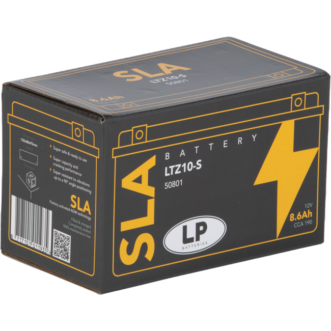 Landport (LP) SLA LTZ10-S Motor accu 12 volt 8,6 ah (50801 - YTZ10-S)
