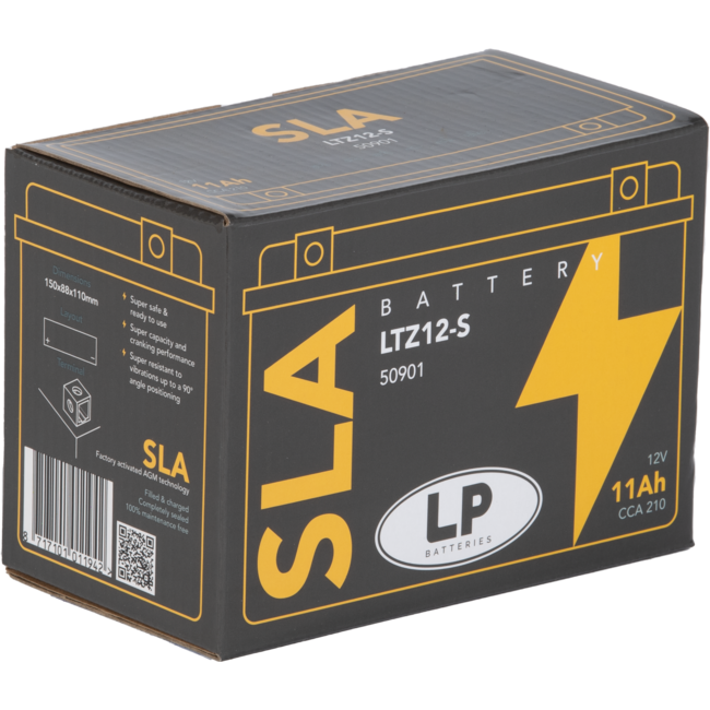 Landport (LP) SLA LTZ12-S Motor accu 12 volt 11,0 ah (50901 - YTZ12-S)