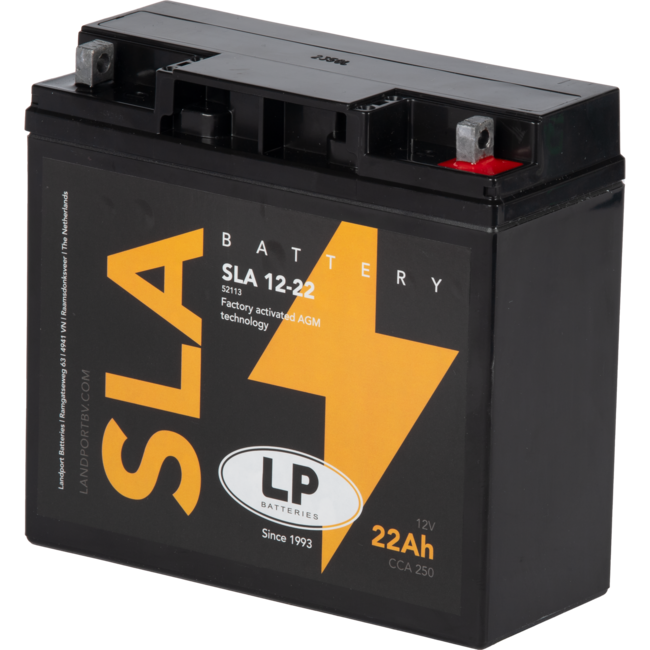 Landport (LP) SLA 12-22 Motor accu 12 volt 22,0 ah (52113 - MS SLA 12-22)