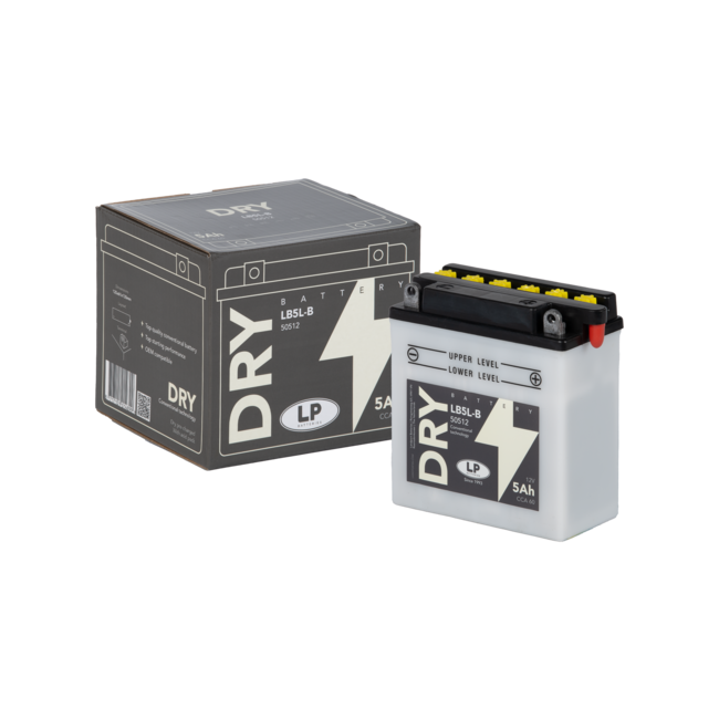 Landport (LP) LB5L-B motor accu 12 volt 5,0 ah (50512 - YB5L-B)