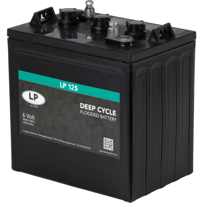 Landport (LP) Deep Cycle accu 6 volt 240 ah type DC LP 125