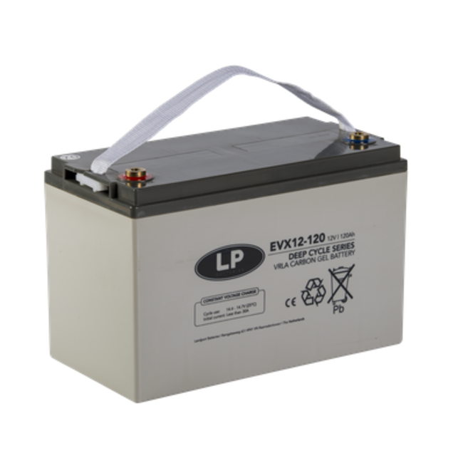 Landport (LP) 2x EVX12-120 AGM / GEL / Carbon accu's 12 volt 120 ah