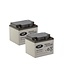 Landport (LP) 2x EVX12-53 accu's 12 volt 53 ah + IMPULS II acculader 24v 6A