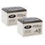 Landport (LP) 2x LPCG12-60 accu's 12 volt 60 ah + 6a Impuls II acculader