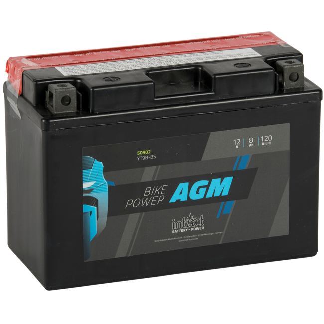 Landport (LP) LT9B-BS 12 volt 8,0 ah AGM motor accu (50902 - YT9B-BS)