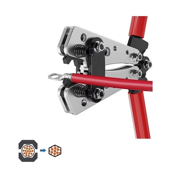 Intercable Buiskabelschoen met oog Ø M8 voor kabel 50 mm²