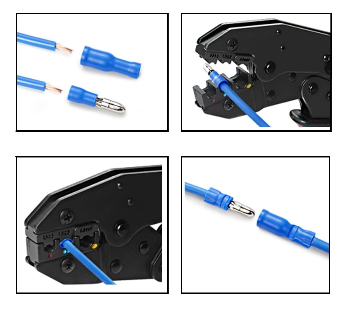Vlakstekerhuls volledig geïsoleerd 9,4X1,2 mm geel () (Zak 500 stuks