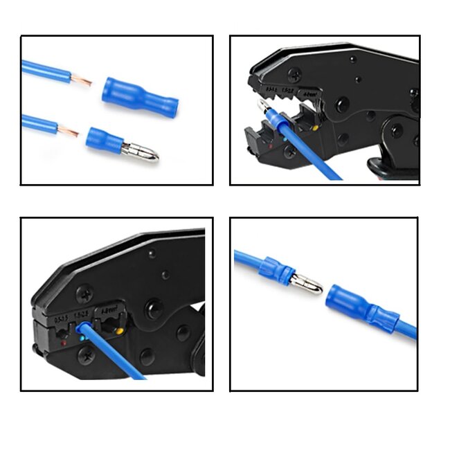 Tirex automotive Rondstekker ROOD 4 mm geïsoleerd, kabeldikte 0,5 - 1,5 mm²