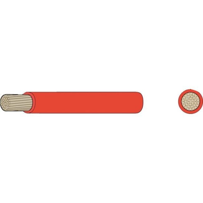 Oceanflex Montagekabel 30 meter - ROOD - 6 mm² dunwandig vertind