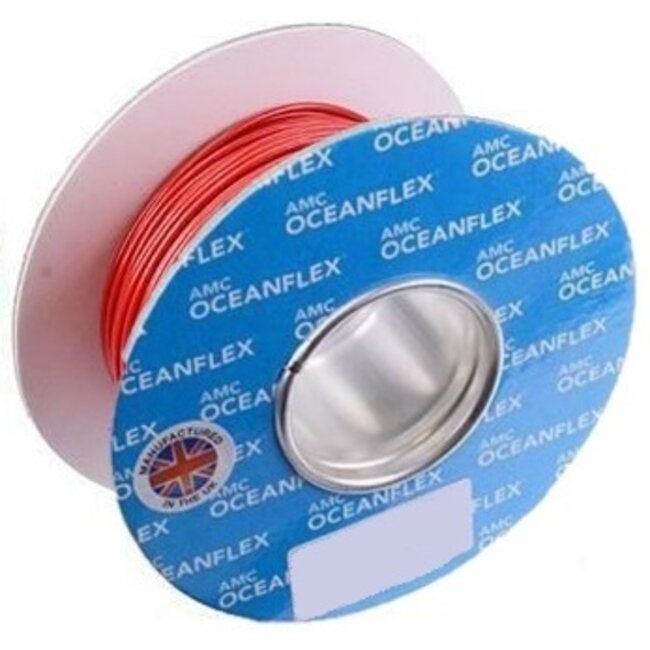 Oceanflex Montagekabel 30 meter - ROOD - 10 mm² dunwandig vertind