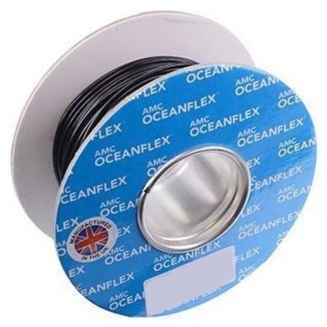 Oceanflex Montagekabel 30 meter - ZWART - 1,5 mm² dunwandig vertind