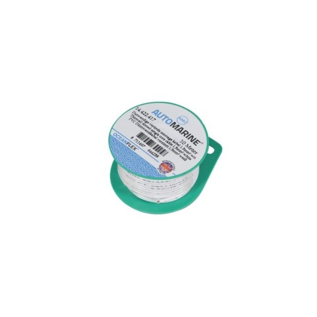 Oceanflex Montagekabel 10 meter - WIT - 1,5 mm² dunwandig vertind