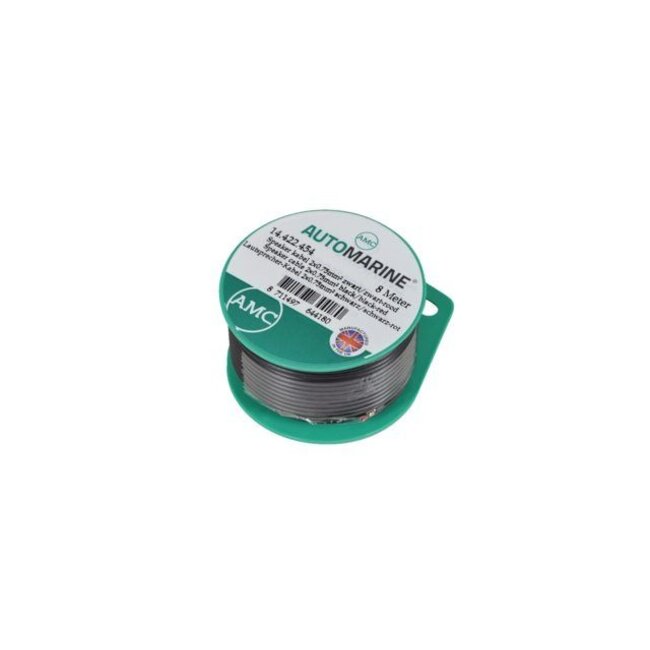 Oceanflex Speakerkabel 8 meter - zwart/zwart-rood - 0,75 mm²