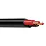 AMC Platte PVC kabel 30 meter - ZWART - 2 x 0,75 mm² met rood/zwarte ader