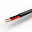 AMC Platte PVC kabel 30 meter - ZWART - 2 x 0,75 mm² met rood/zwarte ader