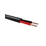 Oceanflex Platte PVC kabel - ZWART - 2 x 1,50 mm² met rood/zwarte ader
