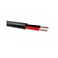 Oceanflex Platte PVC kabel - ZWART - 2 x 1,50 mm² met rood/zwarte ader