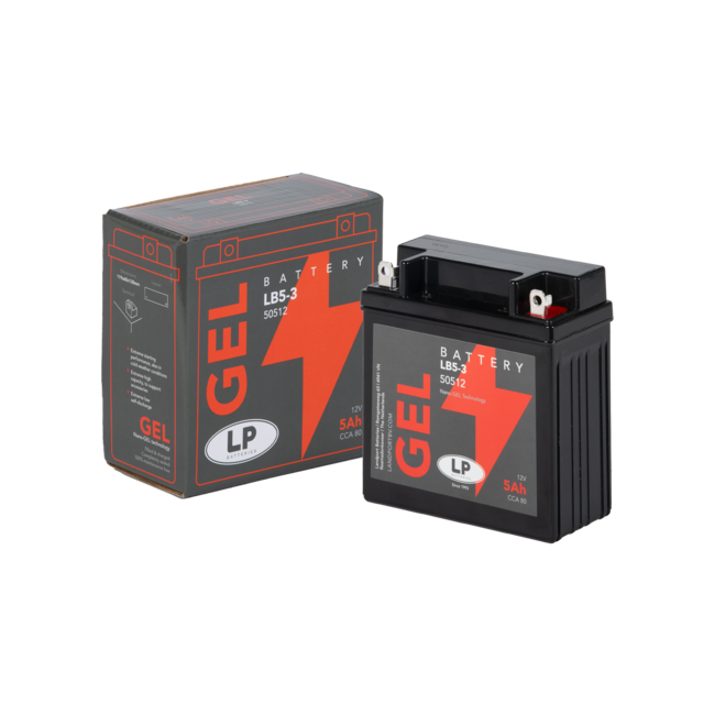 Landport (LP) LB5-3 motor GEL accu 12 volt 5,0 ah (50512 - LB5L-B)