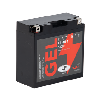 Landport (LP) LT14B-4 motor GEL accu 12 volt 12 ah (51203 - GT14B-4)