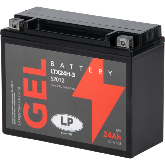 Landport (LP) LTX24H-3 motor GEL accu 12 volt 24,0 ah (52012 - G50N18LA2)