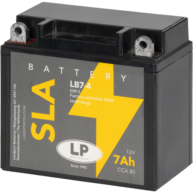Landport (LP) SLA LB7-4 motor accu 12 volt 7 ah (50813 - YB7-4)