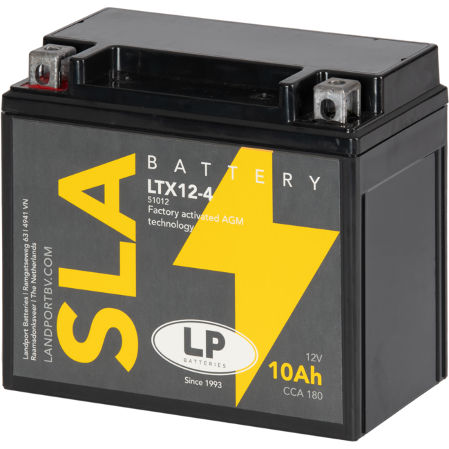 Landport (LP) SLA LTX12-4 (SLA 12-10) Motor accu 12 volt 10,0 ah (51012 - YTX12-4)